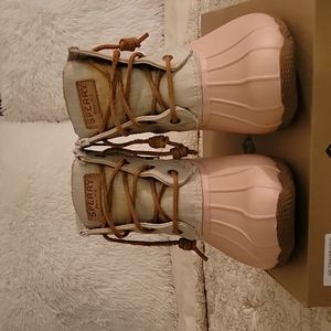 Sperry Saltwater cnvs rose oat boots
